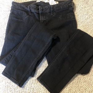 Hollister black super skinny jeans